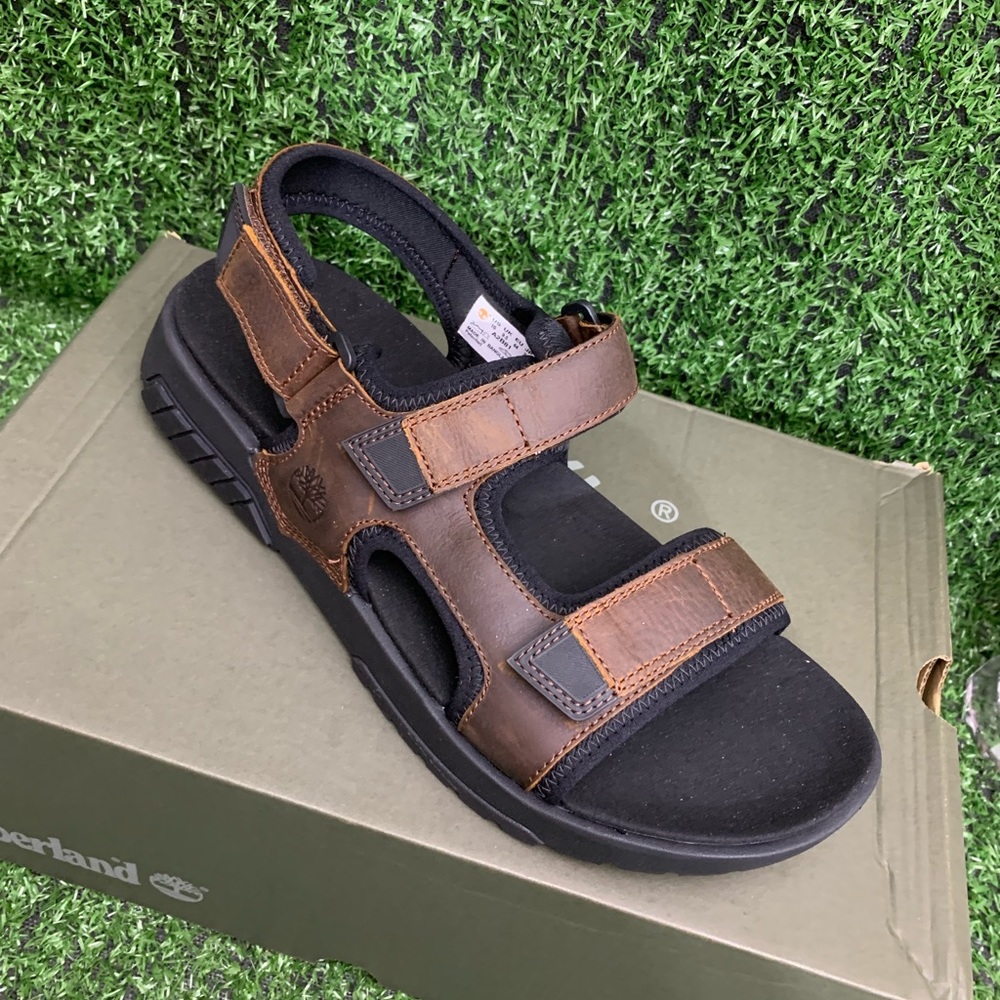 TIMBERLAND MEN'S ANCHOR WATCH BACKSTRAP SANDAL BROWN - Picture 5 of 6